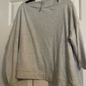 Stella & Dot Light Gray Crewneck Sweater